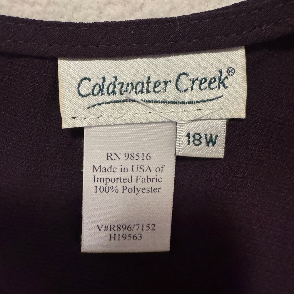 Plus Size Coldwater Creek Deep Purple Dress - Picture 3 of 6